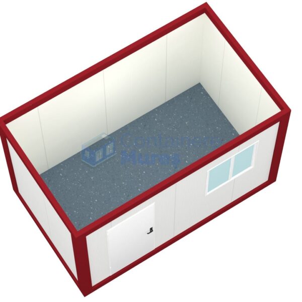 container birou mures 4metri 1geam rosu1